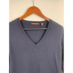 525 America  Womens Navy V-Neck Sweater S Rayon/Nylon Photo 2