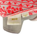 Anthropologie Maeve Louisa Peasant Top Textured Cream Neon Coral Size Medium Photo 10