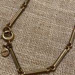 Loft Ann Taylor long gold tone faux stone necklace Photo 3