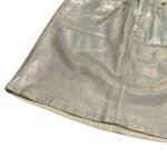 Good American  Good Skirt Coated Silver Metallic Mini Length Size 4 Women's Photo 4