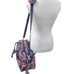 Vera Bradley Compact Traveler Bag Midnight Wildflowers Navy Blue Pink Green Photo 3