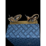 Avon Gold Plated 1/2” Semicolon With A CZ At The End Of Each In Box Photo 2