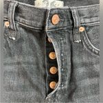 Free People We The Free 100% Cotton Black Wash High Rise Jean Shorts w/ Fringe Hem - 26 Photo 2