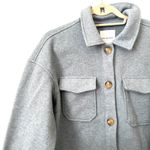 Avec Les Filles ‎ Buttoned Shacket Light Blue NWOT Sz Small Photo 2