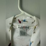 Hasting & Smith VTG Cardinal Turtleneck Long Sleeve Multicolor White Bird Print Boho Size M L Photo 3