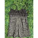 Lululemon Just Breathe Tank Black Gray Animal Print Size 6 Photo 4