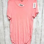 Wilfred Blouse Women Size Small Peach Scoop Neck Short Sleeve Side Slit Tunic Pink Photo 0