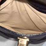 Alexis Hudson Navy Blue Leather Grand Bastille Bag Purse Photo 6