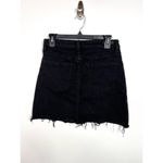 BLANK NYC black cut off jean skirt Photo 2