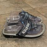 Alegria  Vanessa Circulate Black Silver Thong Sandal Shoes Womens Size EU 38 Photo 4