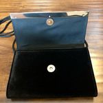 Elegant Faux Velvet Back Crossbody Evening Purse Black Photo 1