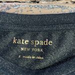 Kate Spade  Black with Gold Metallic Jersey Ruched Sleeve Top - Sz S 🧡🎀 Photo 9