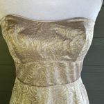 Molly New York Metallic Gold Sparkly Strapless Dress Size 6 Photo 1