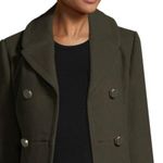 Kate Spade New York Green Wool Twill Double-Breasted Coat size Large Photo 3