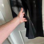 NBD 298 NWT  Black Pull On Trouser With Ankle Slits Size Medium Photo 5