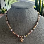 Handmade Freshwater Pearl + Rose Quartz + Unakite + Jasper Beaded Necklace Photo 0
