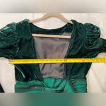 Bridesmaid‎ Green Velvet Dress Black Tie Formal Vintage Size 12 Photo 3