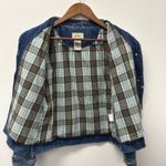 Vintage L.L. Bean‎ Flannel Lined Cropped Jean Jacket Size M Blue Size M Photo 5