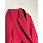 Mango  Double-Breasted Structured Oversized Blazer Women’s Size Small Red Photo 7