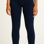 Spanx  Faux Suede Leggings Women’s Size Medium Navy Pull-On High Rise Slim Pants Photo 0