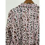 Victoria's Secret Victoria Secret Long Sleeve Button Down Nightgown Sleep Dress Leopard Pink Photo 8