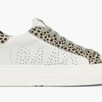 P448 Thea Platform Sneaker Leopard Dot Print Lace Up Shoes Sz 38 Photo 2