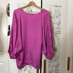 STARK dolman sleeve magenta satin blouse Purple Photo 9