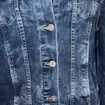Liz Claiborne Blue Jean Jacket Distressed Vintage Style Photo 3