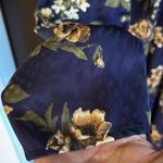 Anthropologie EUC  Hutch Juliet Faux Wrap Dress Blue Floral Size 14 Photo 4