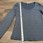 Michael Stars  Long Sleeve Blue Shimmer‎ Top One Size Photo 8