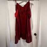 Nine West Rust Red Silky Midi Dress Women’s Size 5X FLAWS Photo 1