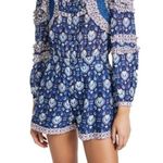 SEA NEW YORK Brigitte Blue Printed Border Ruffle Romper Size 2 Photo 2