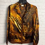 secret treasures New Deadstock vintage abstract art silky lounge top size Small Photo 1