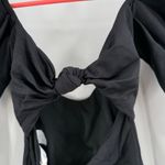 Anthropologie ENCANTADORE Celia Swimsuit Small NWT One Piece Black  Swim Bodysuit Photo 11