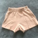 Good American  the high waist sweat short blush pink size small Photo 6