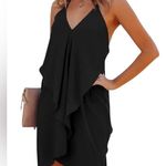 The Impeccable Pig NEW  GOTH HALTER TANK STYLE HIGH LOW BLACK DRESS S Photo 3