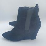 Charlotte Russe  Black Rebecca Wedge Heeled Ankle Booties Women's Size 8 Photo 3