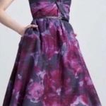 Neiman Marcus Lela Rose X Target Collection Silk Blend Purple Watercolor Dress Size 12 Photo 0