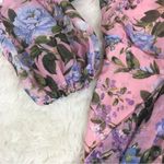 Eliza J Pink Floral Long Sleeve Maxi Dress Chiffon Ruffle Front Slit Size 14 New Photo 7