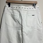 Michael Kors White Pleat-Detail Belted Jeans Size 8 New With Tags Photo 4