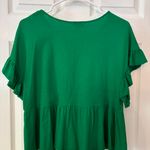 Sugar Lips Green Ruffle Top Photo 1