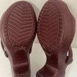 Sandals Womens Pink Red Heels Slip On Straps Comfort Size 10 Photo 7