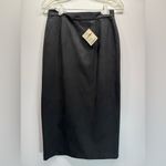 Vintage Stella Louise Black Long Double Breasted Jacket & Skirt Set Rhinestones Size 10 Photo 7