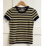 J.Crew Carolyn Sweater Tee in Striped Merino Wool in Navy Multi, Size XXS Photo 5