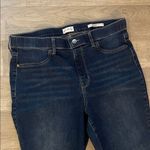 Wonderly  Dark Blue Ankle Jeans high rise pull on skinny crop sz 14 regular Photo 2