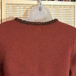 Mat Collection Orange Brown Beaded Cropped Pure Wool Jacket Blazer Small Photo 11