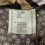 Blouse in earth tones, dropped shoulder and with outer layer Brown Size M Photo 4