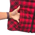 Duluth Trading Co. Women's Red Plaid Sherpa Lined Quilted Fall Vest Medium Size L Photo 5