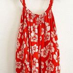 Anthropologie By Gauze Bubble Hem Red Floral Dress L Photo 0