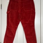 Judy Blue Women’s Burnt Orange Corduroy Slim Fit Carpenter Pants Size 31 NWT Photo 1